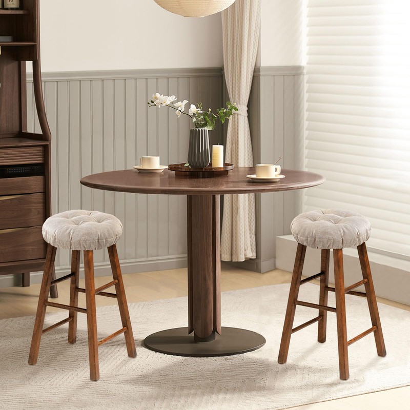LYLNBYWK Bar Stool Covers Set of 2, Stool Covers Round