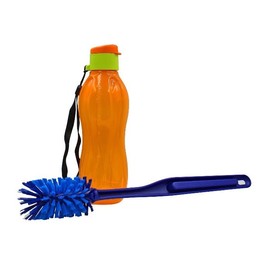 Tupperware Eco Twist 500 ml Color Naranja + Tupperware Cepillo Azul