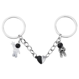 Matching Keychains for Couple Husband Wife Boyfriend Girlfriend Valentines Day Gifts for Her Him Anniversary Wedding Gifts for Husband Wife Couples Astronaut Keychain Accessories for Space Lovers