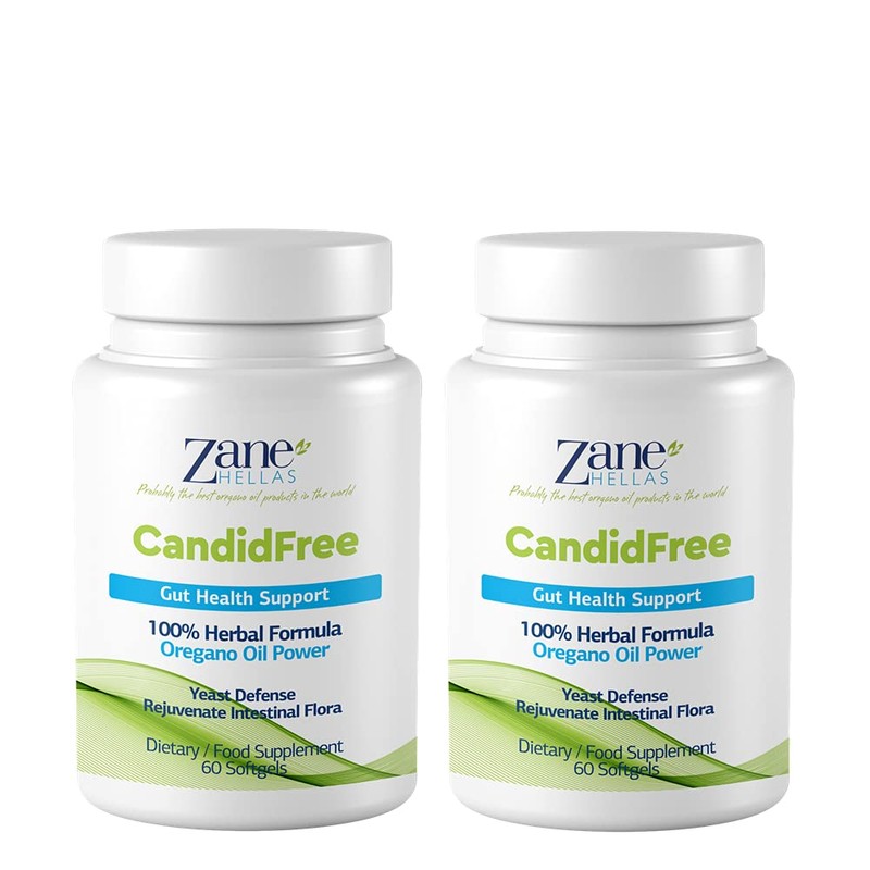 Zane Hellas Candidfree Softgels. Oregano Oil Power. Candida Support. Intestinal