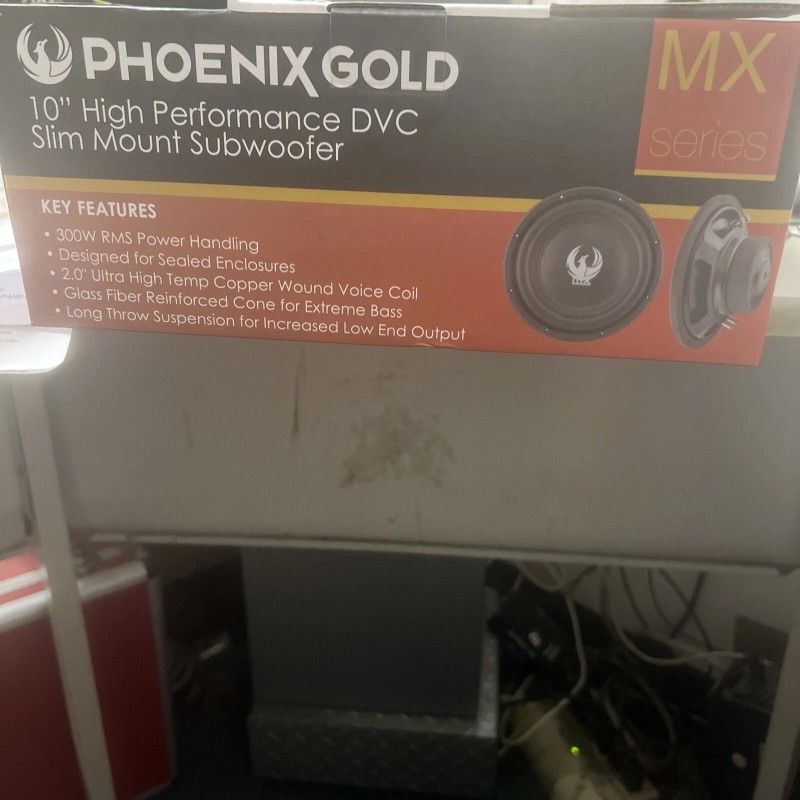 PHOENIX GOLD 10" dual 2 Ohm slimline subwoofer