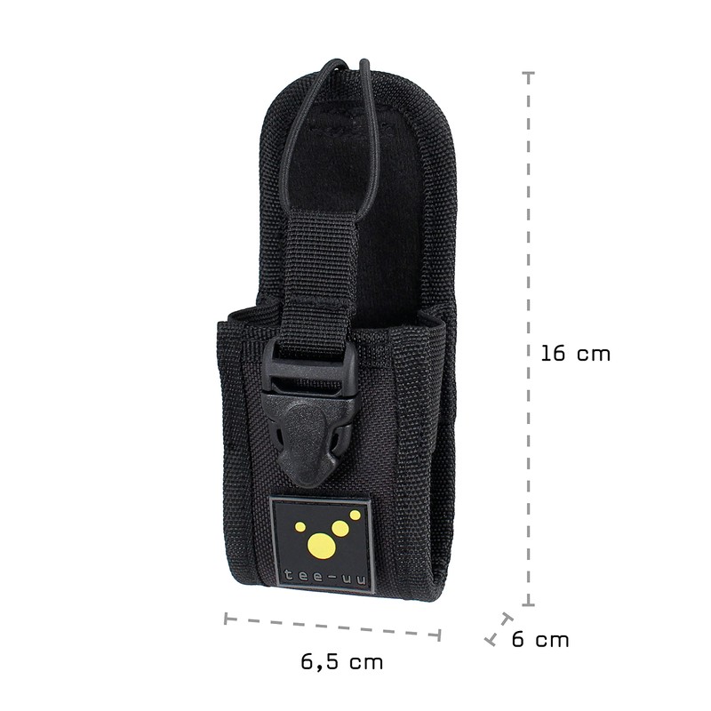 tee-uu COM TAC Digital Radio Holster Black | Padded Device