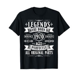 Legends Born In 1970 55th Birthday 55 Years Old Bday Men T-Shirt