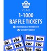 Raffle Tickets Book, 1-1000 - Choose Your Colour: Blue