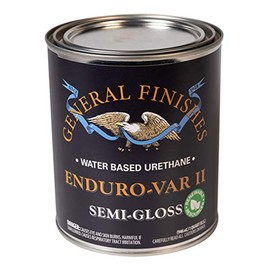 General Finishes Enduro-VAR II Water Based Urethane Topcoat, 1 Quart, Semi-Gloss