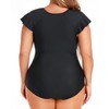 Holipick Plus Size One Piece Swimsuit for Women Tummy Control