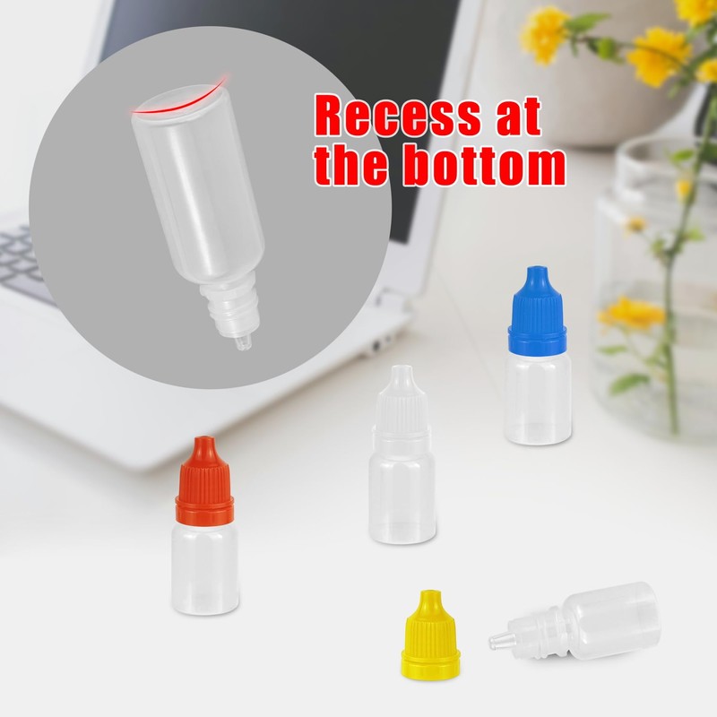 YUEBOSUL 4 Pack Eye Dropper Bottles, 5 ML Plastic Travel