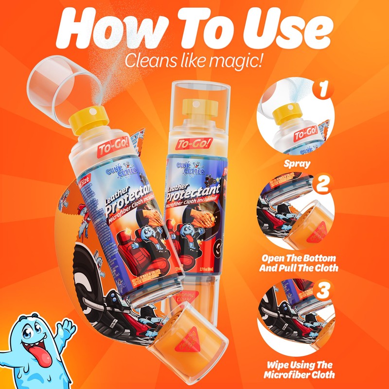 PeerBasics Gunk Getter - Travel Spray Bottle With Microfiber Cap