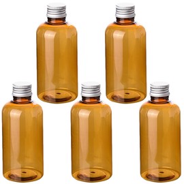 Beavorty 10pcs 200ml Empty Plastic Bottles with Aluminum Lids Makeup Water Holder Lotion Dispenser Leakproof Refillable Smooth Surface for Sorting (Light)