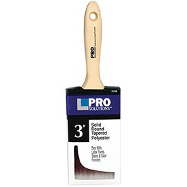 Pro Solutions 22130 SRT Polyester Paint Brush, Beaver Tail Handle, 3" Flat Sash