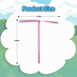 estardaa 200 Pcs Hand Helicopter Set, 100 Propeller+ 100 Rod Bamboo Dragonfly Helicopter Toy, Aero Props Hand Spinner Flying disc Launcher Outdoor Toys Flying Party Gift Favors for Kids 8-12,4-6