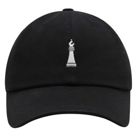 JPAK Bishop Chess Figure Premium Dad Hat Embroidered Cotton Baseball Cap Bishop Chesspiece Black