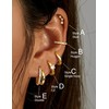 Finrezio Gold Earrings Gold Hoop Earrings for Women Trendy Dainty