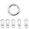 AMUU Round Carabiner Key Ring, 360 Degree Rotation, Nascan Accessories,