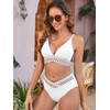 ZAFUL Women High Waisted Bikini Sets Tummy Control High Cut