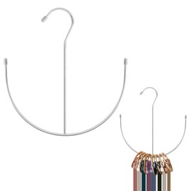 ZEDODIER Belt Hangers, Belt Rack 2 Pack Sliver Closet Accessories Organizers, Closet Organizer Hook Rack for Belt, Ties, Scarves, Camisoles, Hats, Bras, Shoes