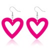 Valentines 925 Sterling Silver Earrings for Women 80s Neon Acrylic