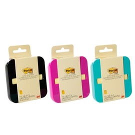 Post-it 3M Despachador de Notas Adhesivas Pop Up, Colores Variados (Rosa, Negro y Azul), 1 Pzs