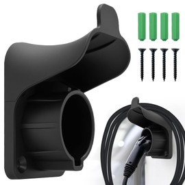 YALIOURS EV Charger Holder Wall Mount with Screws,Electric Vehicle Charger Holster Dock for SAE J1772, Electric Car Charger Cable Organizer for Outdoor Indoor