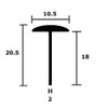 Flexible EPDM Black Rubber T Section T Shape Protector Trim