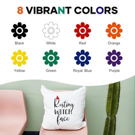 HTVRONT HTV Heat Transfer Vinyl Bundle - 8 Pack 12" x 3FT HTV Vinyl for T-Shirts, Iron on Vinyl with 8 Assorted Colors