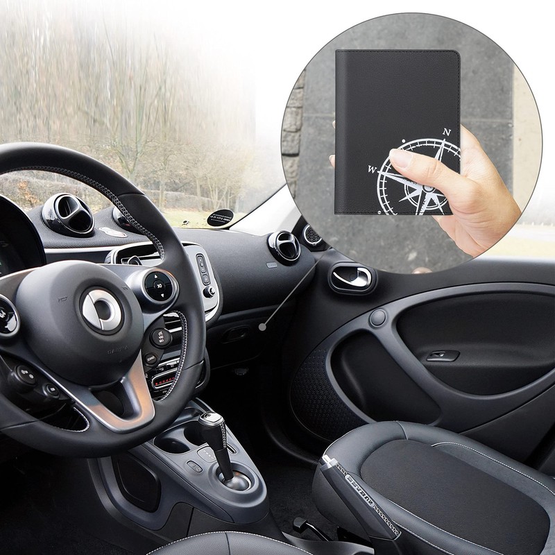 kwmobile Vehicle Registration Certificate Case with Card Slots - Faux