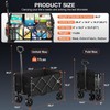 【NADONLI】2024 Foldable Wagon with WheelsPortable Heavy Duty Collapsible Beach Cart