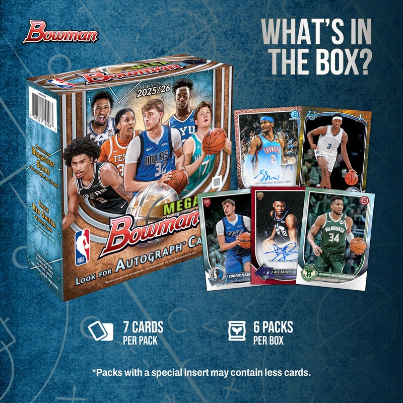 2025-26 Bowman Basketball - Factory Seal - Mega Box