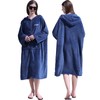 Hiturbo Surf Poncho Zipper Towel Hoodie: Oversized Hooded Wetsuit Changing