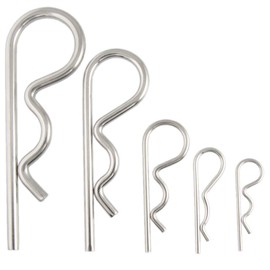 Spring Pin Single D = 2 x 49 mm – Pack of 5 – Plug / Cotter Pin – Made of A4 Stainless Steel BOOTSTEILE BRAUER®
