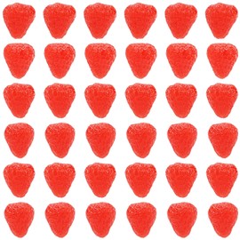 OLYCRAFT 140pcs Miniature Fruit Strawberry Dollhouse Mini Fruit for Dolls Lifelike Candy Toys Food Sample Imitation Decoration Props Scene Accessories DIY Dollhouse Accessories Fruit Model
