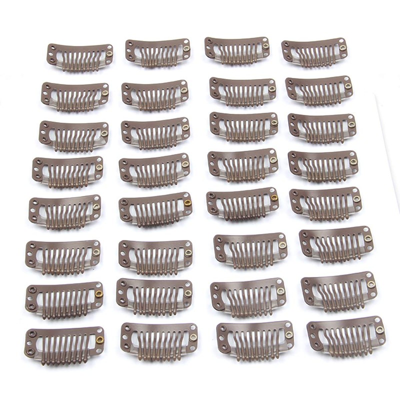 50pcs Hair Extension Clips Stainless Steel Snap Clips for Hair