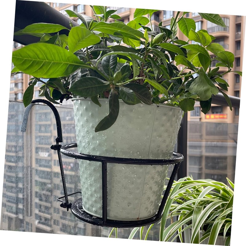 Levemolo Balcony Hanging Planter Baskets Durable Metal Railing Planter Stand