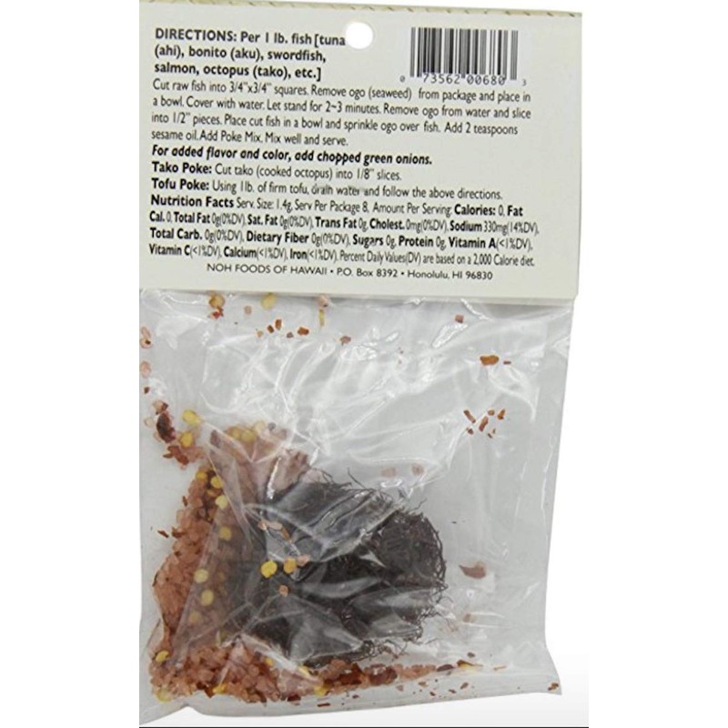 NOH Hawaiian Poke Mix, 0.4 Ounce Packet, (Pack of 3)