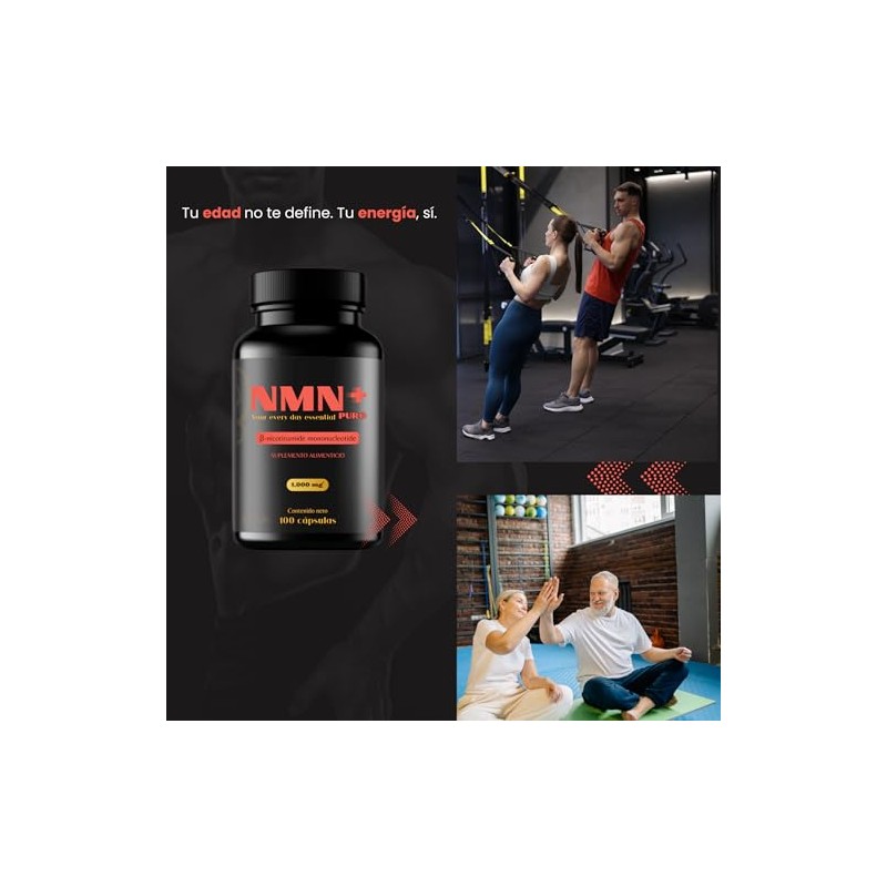 AKAM NMN 1000mg + Nicotinamide |Suplemento Vegano y Sin Gluten