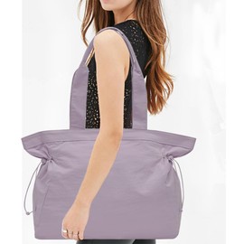 PAIRBIRDS Tote Bags for Women 18L Side Cinch Hobo Bags Foldable Shopper Bag Shoulder Bag for Gym, Work, Travel (Grayish Purple)