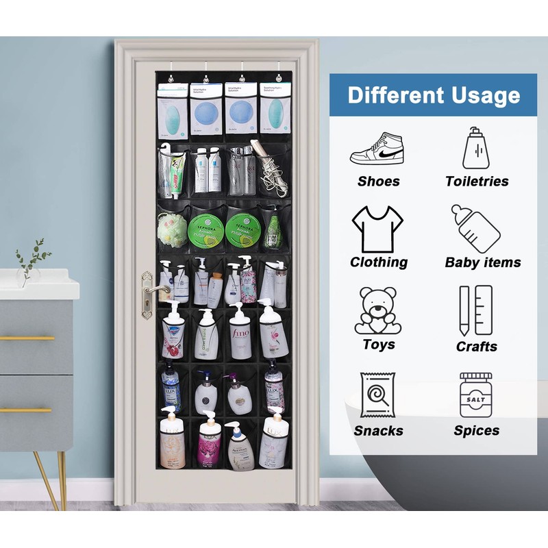 MISSLO 28 Large Pockets Hanging Shoe Organizer Over The Door