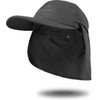 normani Savannah Summer Cap with Roll-Up Neck Protection, darkgray, 61