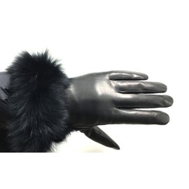 Hima WOMEN'S REAL FOX FUR LEATHER GLOVE'S (7)