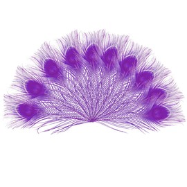 10pcs Purple 10-12inch Peacock Feathers for Craft Feather Mask Making Decoration