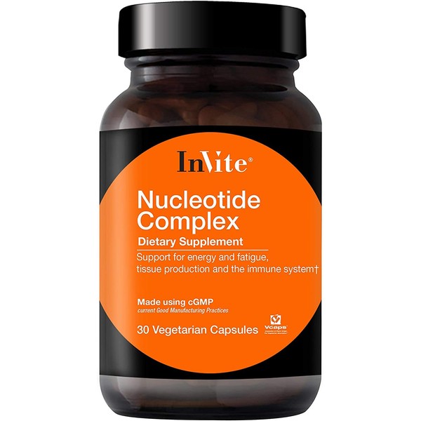 Invite Health Nucleotide Complex, Support for Energy and Fatigue, Tissue Production and The Immune System, 30 Vegetarian Capsules (Pack of 2)