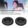 Universal Headphone Ear Cover Artificial Leather Foam Sleeve Round Earpad