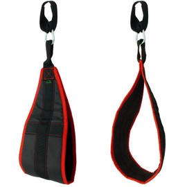 CampTeck U6833 Ab Straps Padded Hanging Ab Slings with Carabiner for Abdominal Training, Abs Crunch, Leg Raises, Pull Up, Gym Fitness Weightlifting Exercise – Black, 1 Pair