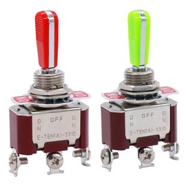 Twidec/2Pcs Heavy Duty Rocker Toggle Switch 16A 250V SPDT 3 Position 3 Pin ON/Off/ON Switch with PC Wear-Resistant Handle TEN-A-3310GR-A103