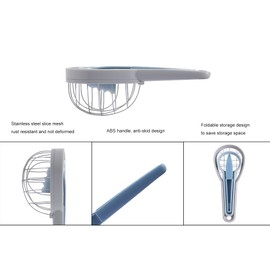 Avocado Slicer Kiwi Cutter Slicer,3 in 1 Stainless Steel Avocado Kiwi Cuber and Peeler Tool,Fruit Peeler for Avocado and Kiwi,Fruit Salad Kitchen Gadgets(Blue)