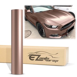 4"x8" (10cmx20cm) Sample Satin Chrome Rose Gold Vinyl Wrap Sticker Car Auto Vehicle Motorcycle DIY Decal Sheet with Air Release Bubble Free Self Adhesive Peel and Stick