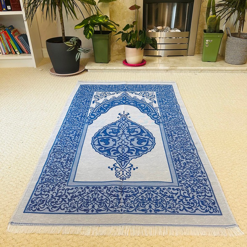 bazachi Mihrab Taffeta Ottoman Prayer Mat/Rug - Made In Turkey