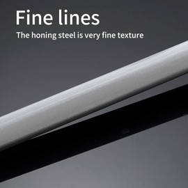 KINTIF 12 inch Sharpening Steel Honing Rod,Professional Knife Sharpeners,High Carbon Honing Steel, Fine Lines, High hardness,knife sharpening Red
