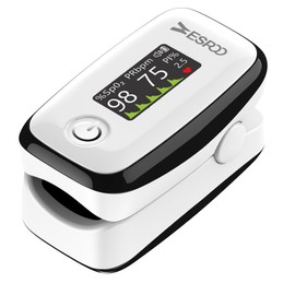 ESPOO Pulse Oximeter Fingertip 4 Color TFT Display with 20 Memory, Blood Oxygen Saturation Monitor(SPO2) (White&Black)