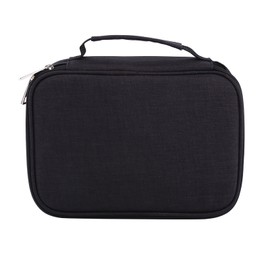 72 Slots Multifunction Foldable Fabric Pencil Case Large Capacity Zipper Pen Bag Black